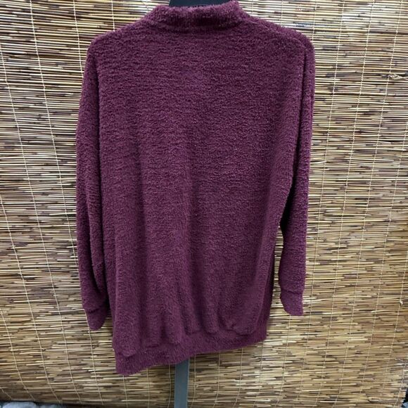 Steve Madden Women's Chenille Cardigan & Scrunchie Set - Zinfandel Size S - Picture 4 of 4